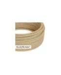 DALI textielelektriciteitskabel 5x0,75 mm² in natuurlijk jute - Natuurlijke textieldraad voor designverlichting RN06