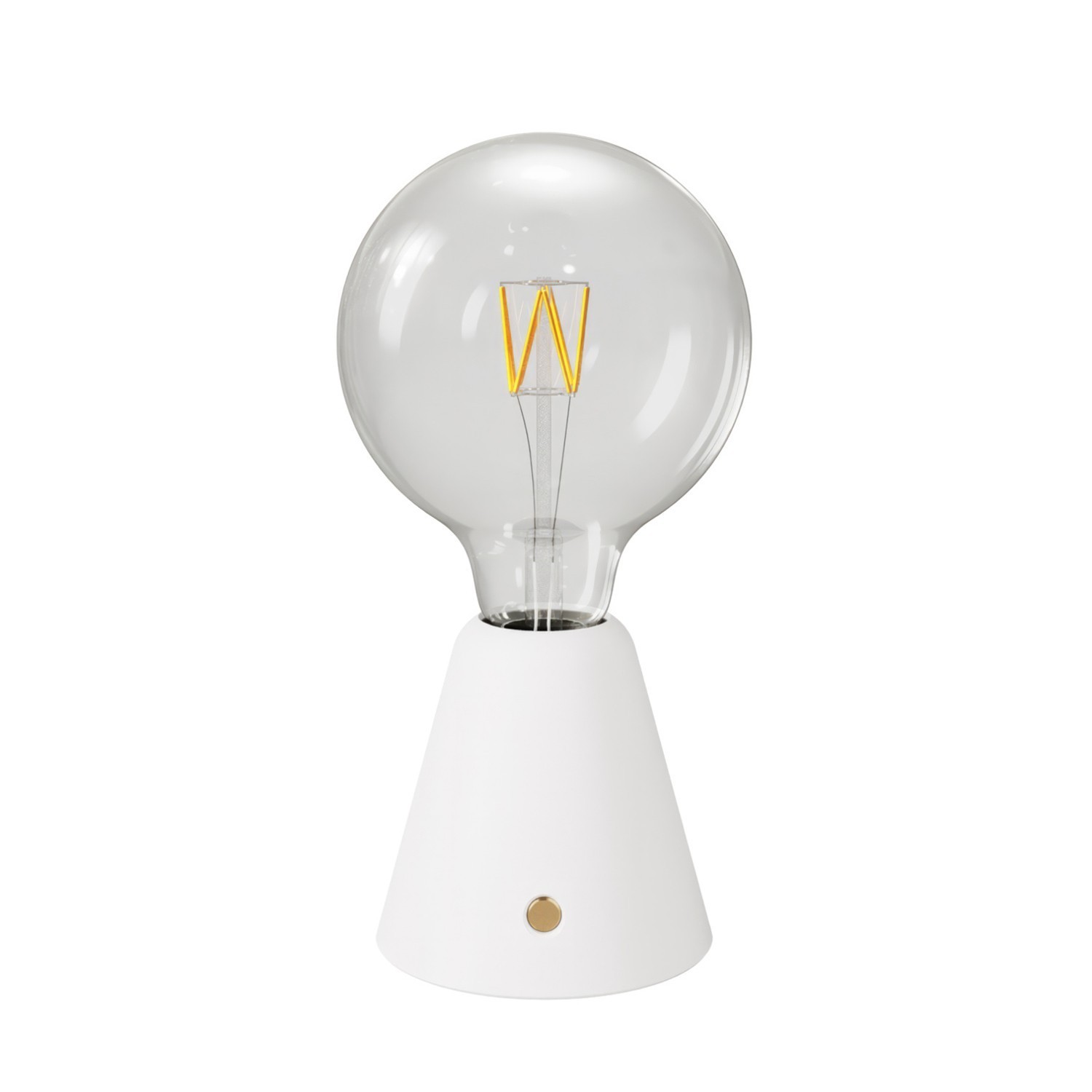 Draagbare en oplaadbare Cabless01 LED-lamp met G125 Globe lichtbron - wit