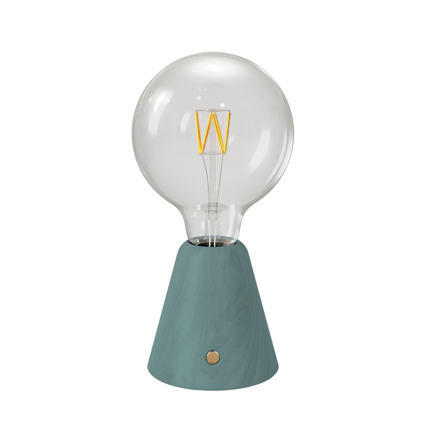Draagbare en oplaadbare Cabless01 LED-lamp met G125 Globe lichtbron - blauwgroen