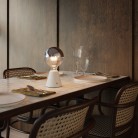 Draagbare en oplaadbare Cabless01 LED-lamp met zilveren Half Sphere lichtbron