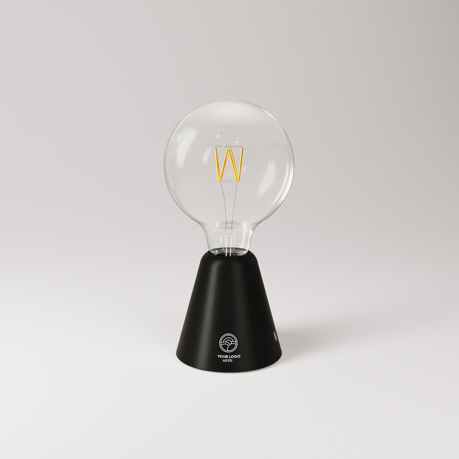 Cabless01 oplaadbare draagbare lamp met lichtbron - aanpasbaar (min. 20 stuks) - zwart