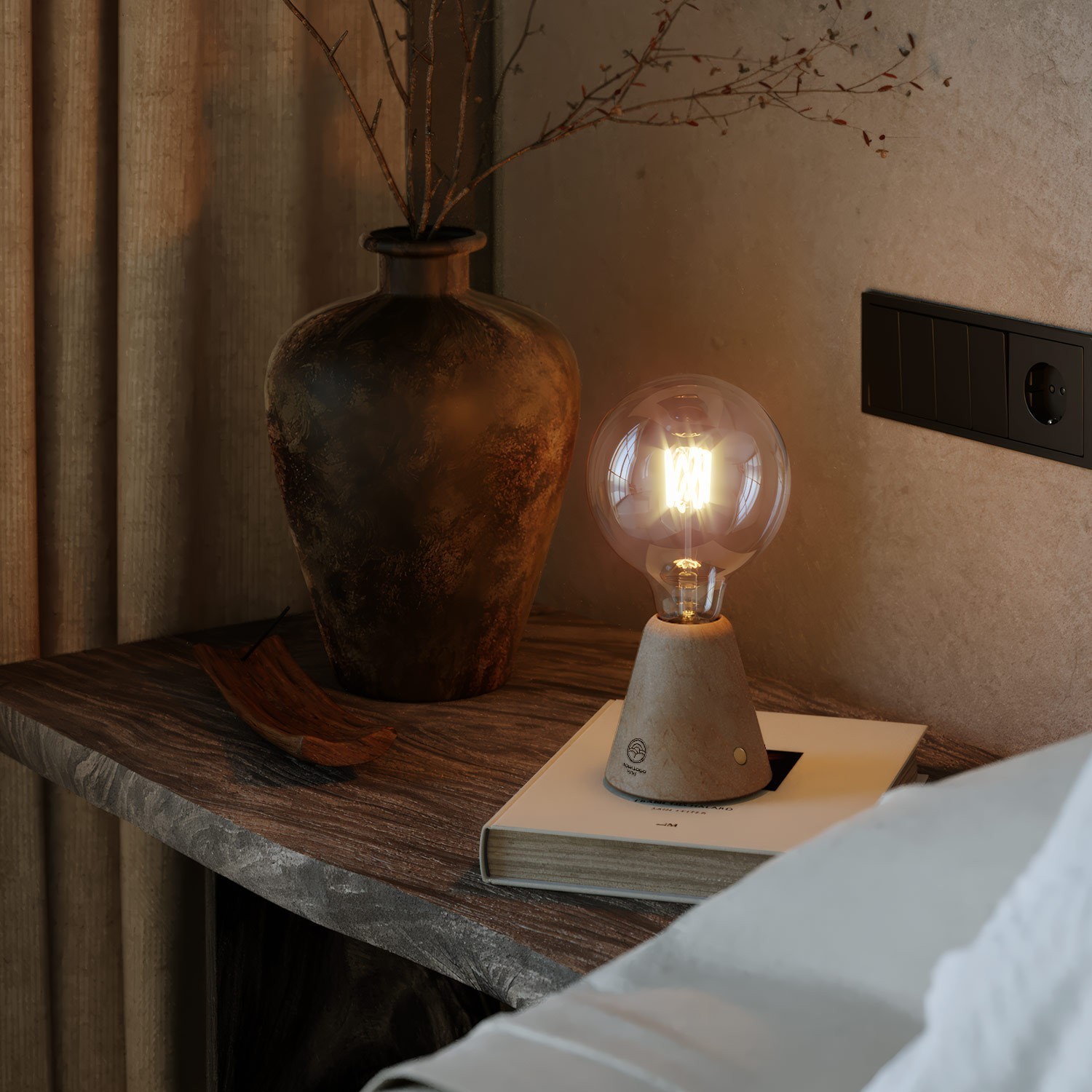 Cabless01 oplaadbare draagbare lamp met lichtbron - aanpasbaar (min. 20 stuks)