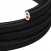 Plat Textiel Kabel Zwart Glanzend Houtskool - PM04