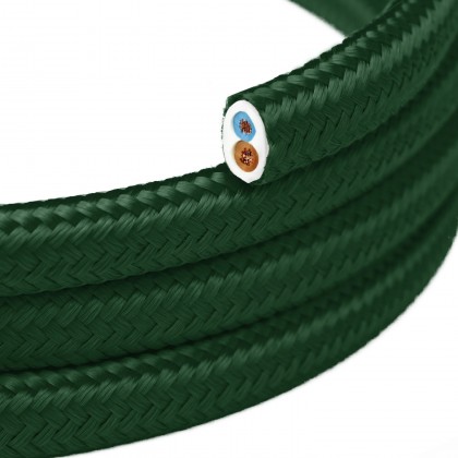 Glanzende bosgroene platte elektrische kabel - PM21