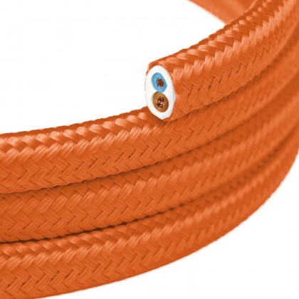 Oranje gevlamde platte textieldraad voor verlichting - PM15