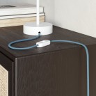 Platte textielkabel Licht babyblauw - PM17