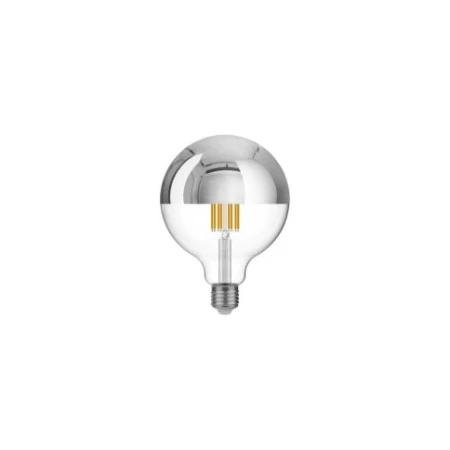 LED Halve Bol Zilver G125 7W 650Lm E27 2700K Dimbaar - A05