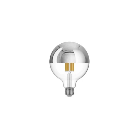 LED Halve Bol Zilver G125 7W 650Lm E27 2700K Dimbaar - A05