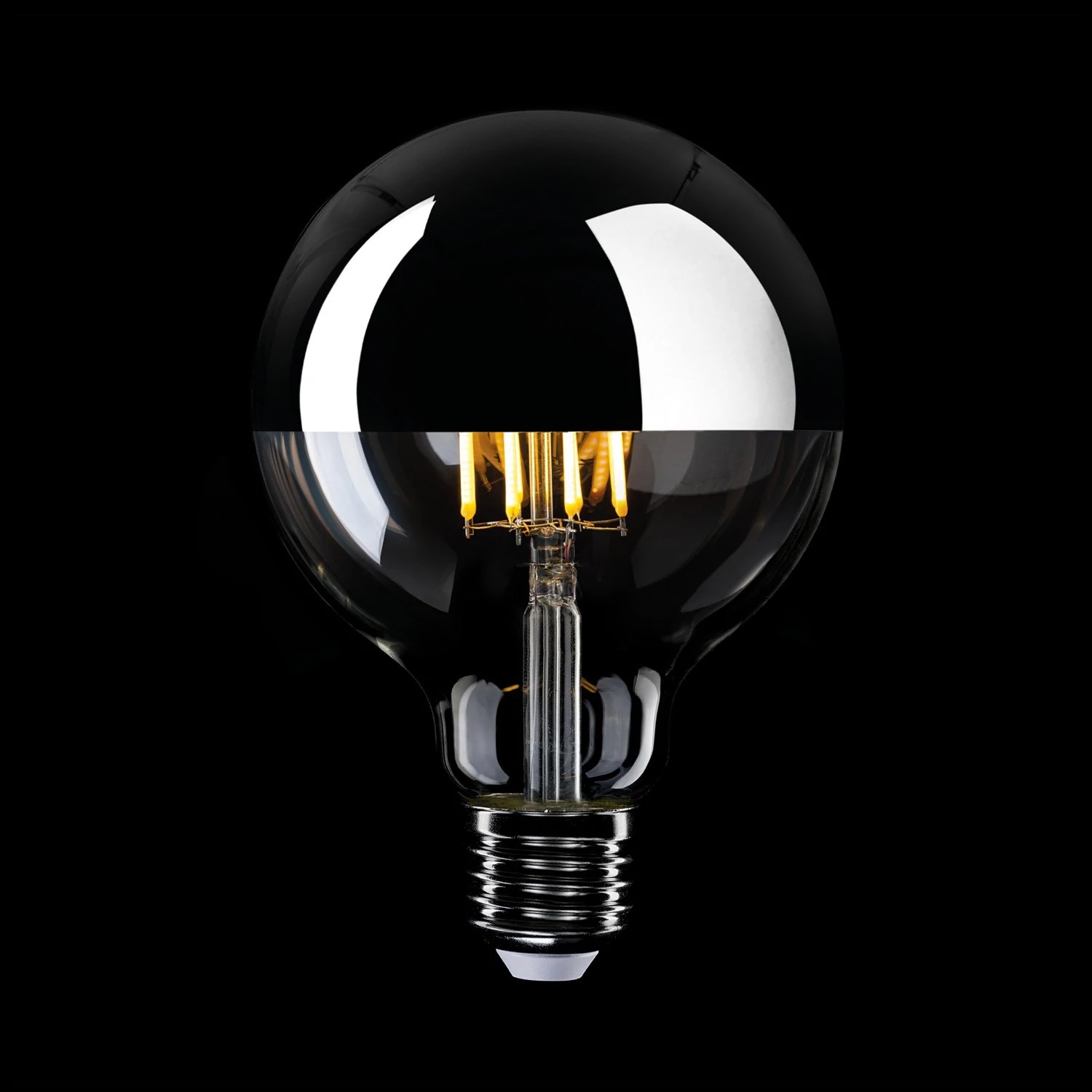 LED Halve Bol Zilver G125 7W 650Lm E27 2700K Dimbaar - A05