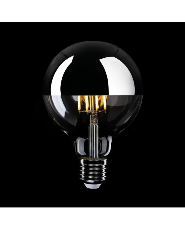 LED Halve Bol Zilver G125 7W 650Lm E27 2700K Dimbaar - A05