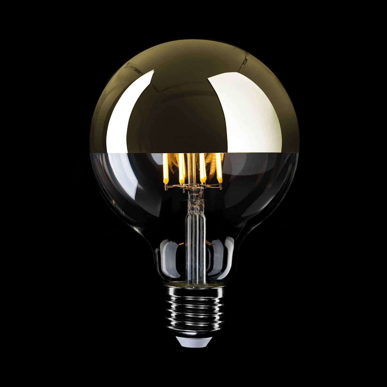 LED Halve Bol Goud G125 7W 650Lm E27 2700K Dimbaar - A15