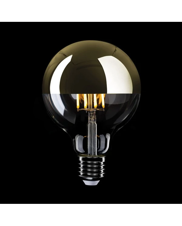 LED Halve Bol Goud G125 7W 650Lm E27 2700K Dimbaar - A15