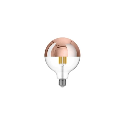 LED Halve Bol Koper G125 7W 650Lm E27 2700K Dimbaar - A25