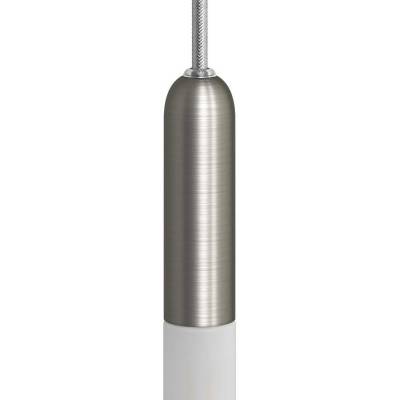 P-Light E14 metalen fittinghouderset met verborgen trekontlaster - geborsteld titanium
