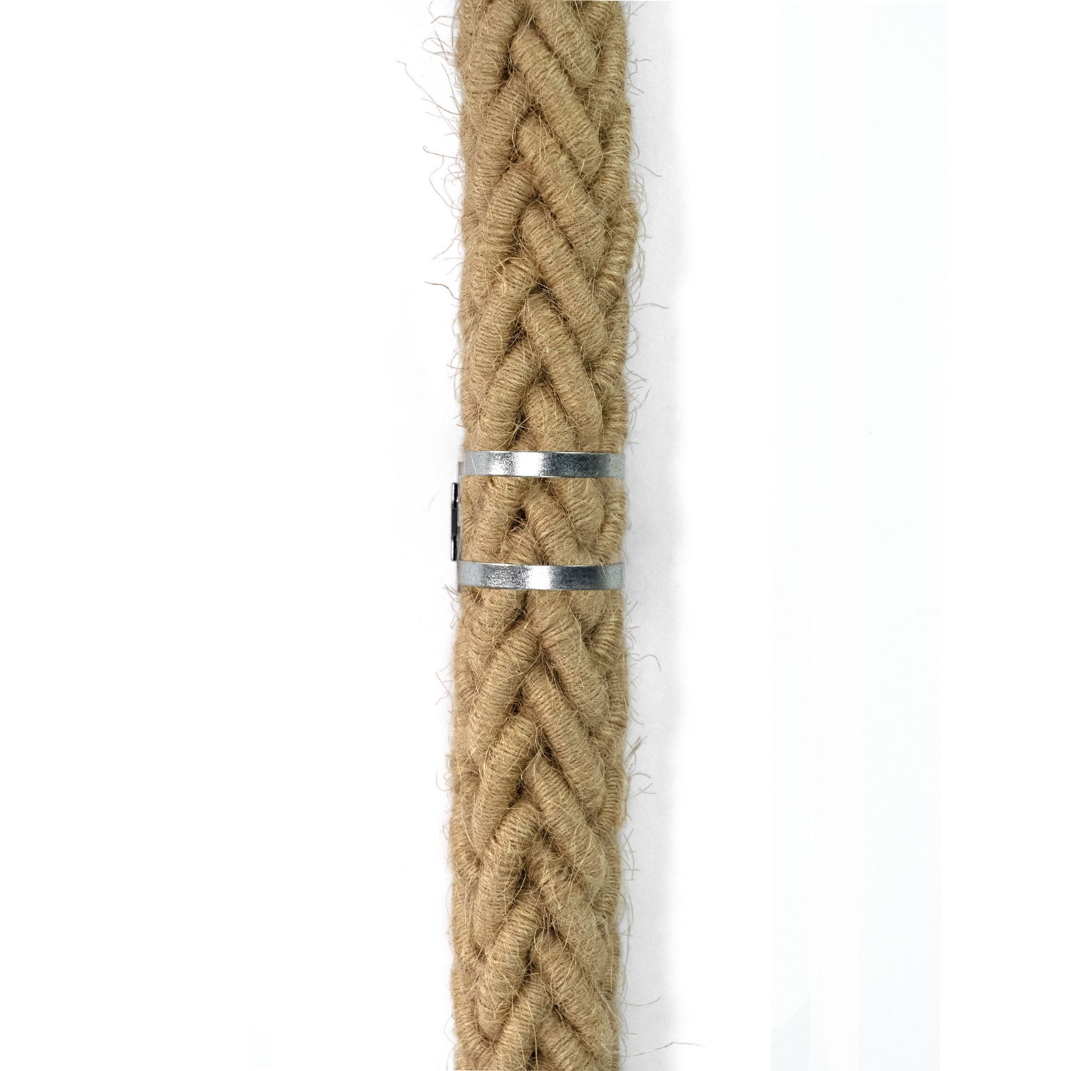 Snake Bis-bedrading met houten fitting, metalen eindklem en 2XL jute touw