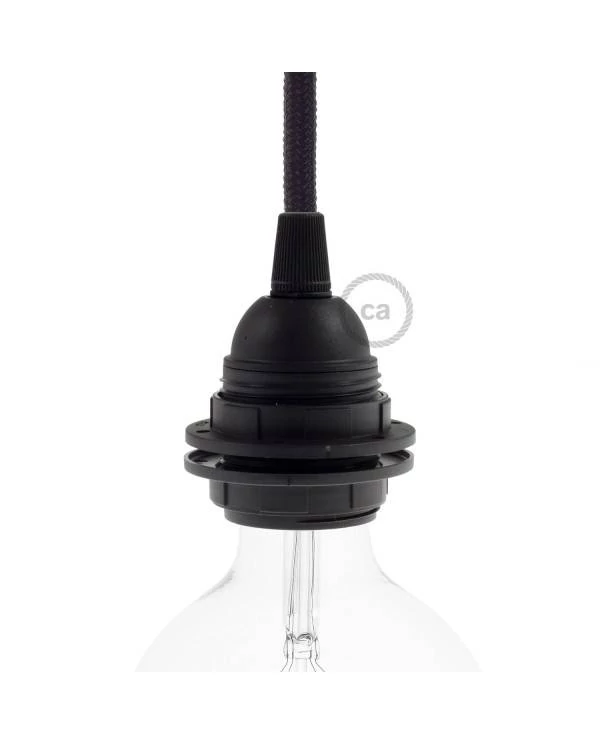 Design flexibele elektrabuis met stof omweven - Creative-Tube zwart-wit 3D effect viscose RT41 20 mm.