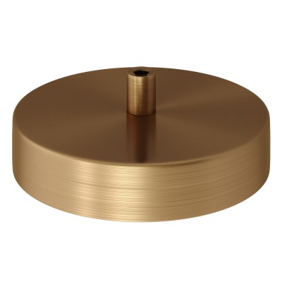Lamp base diam 120mm BRUSHED BRONZE with counterweight, side socket and softpad