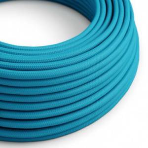 Ronde flexibele electriciteit textielkabel van viscose. RM11 - hemelsblauw