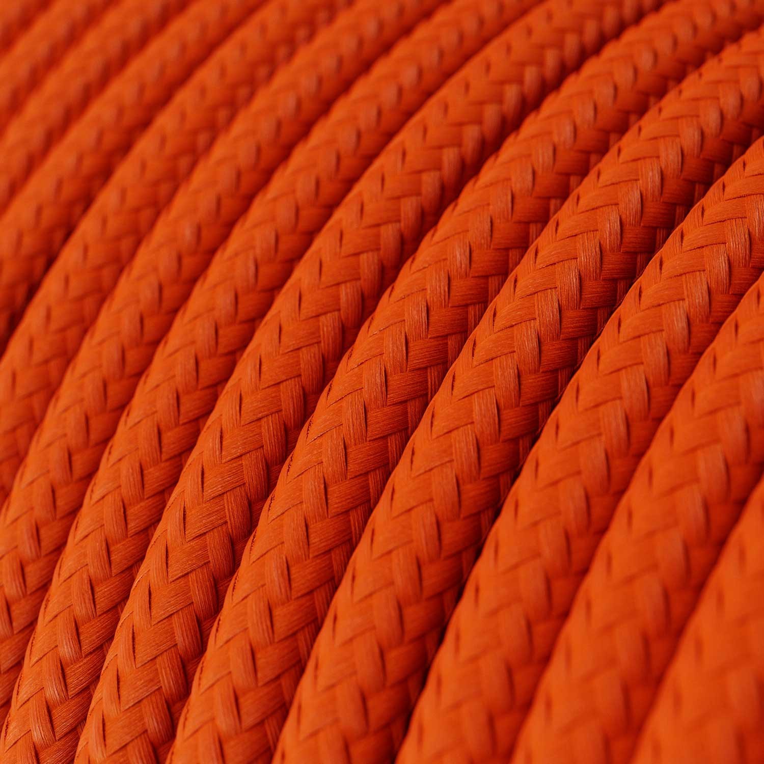 Ronde flexibele electriciteit textielkabel van viscose. RM15 - oranje