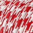 Ronde flexibele electriciteit textielkabel van viscose. TO207 - rood