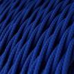 Gevlochten flexibele electriciteit textielkabel van viscose. TM12 - blauw