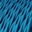 Gevlochten flexibele electriciteit textielkabel van viscose. TM11 - hemelsblauw