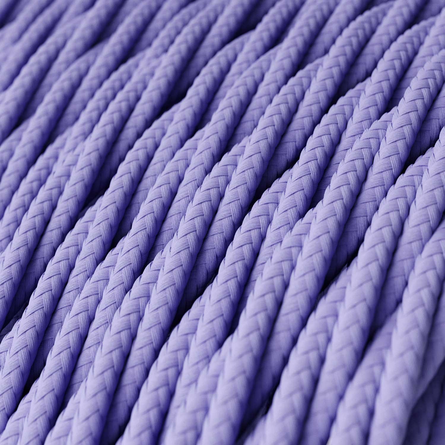 Gevlochten flexibele electriciteit textielkabel van viscose. TM07 - lila