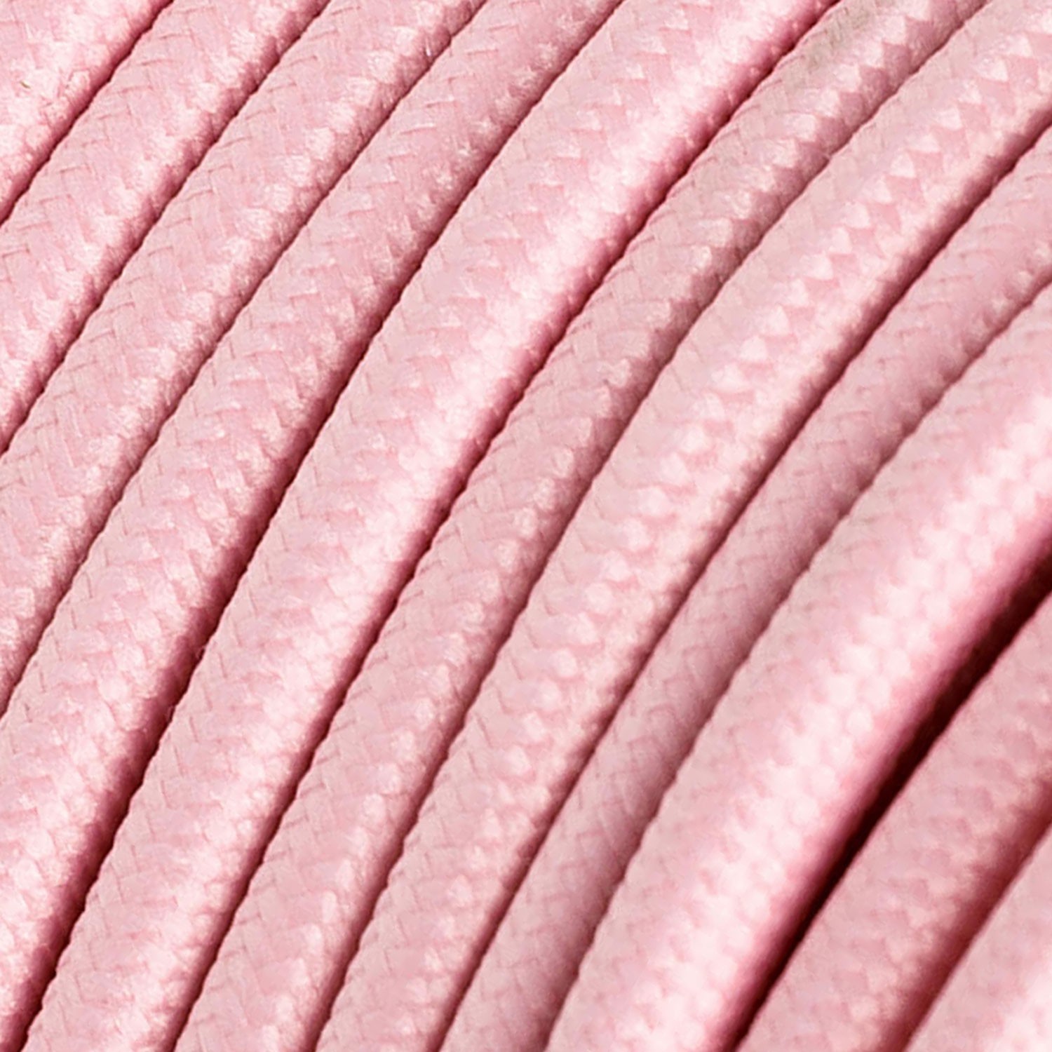 kraai Extractie brandstof Ronde flexibele electriciteit textielkabel van viscose. RM16 - baby roze
