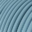 Ronde flexibele electriciteit textielkabel van viscose. RM17 - baby blauw