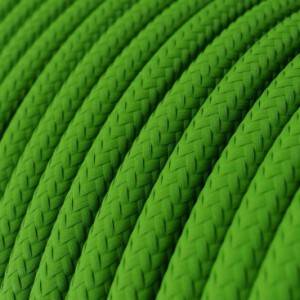 Ronde flexibele electriciteit textielkabel van viscose. RM18 - limoen groen