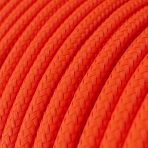 Ronde flexibele electriciteit textielkabel van viscose. RF15 - fluoriserend oranje