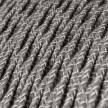 Gevlochten flexibel strijkijzersnoer van linnen. TN02 - natuurlijk grijs