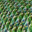 Ronde flexibele electriciteit textielkabel van viscose. RX05 - pixel groen
