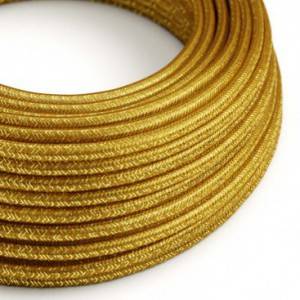 Ronde flexibele glinsterende electriciteit textielkabel van viscose. RL05 - goud