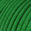 Ronde flexibele glinsterende electriciteit textielkabel van viscose. RL06 - groen