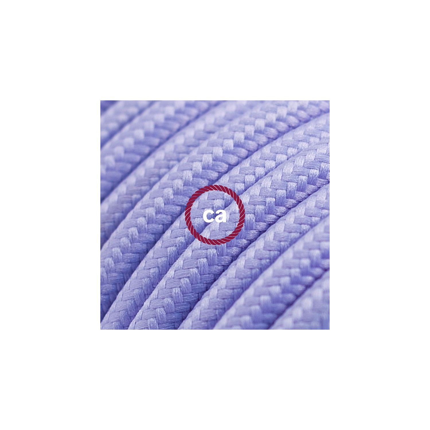 Verlengkabel 2P 10A met rond flexibel strijkijzersnoer RM07 van lila viscose