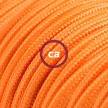 Verlengkabel 2P 10A met rond flexibel strijkijzersnoer RM15 van oranje viscose