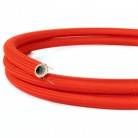 Rode design flexibele elektrabuis met stof omweven - Creative-Tube rood viscose RM09 20 mm