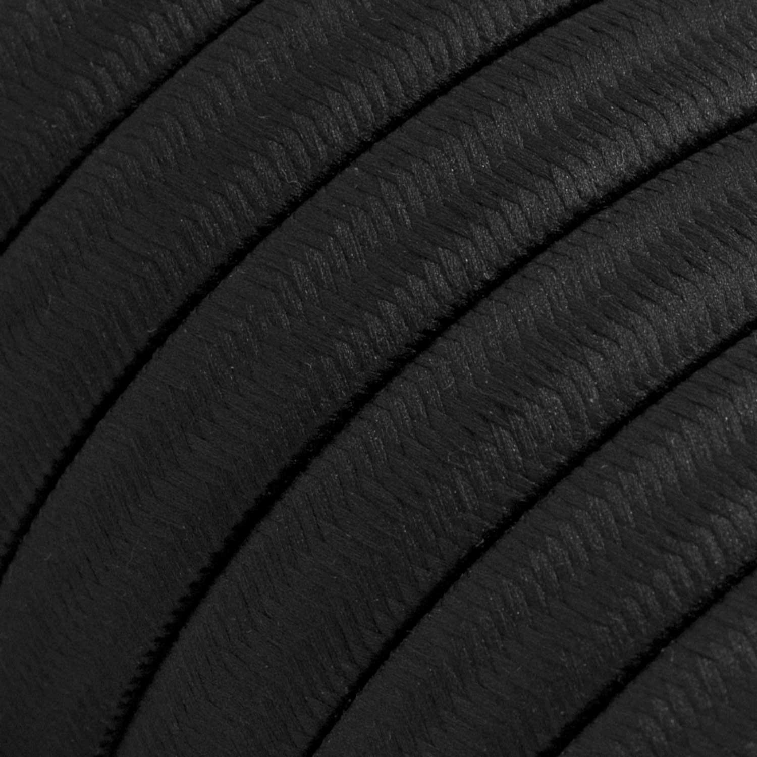 UV-bestendige met textiel omweven 220 V prikkabel, zwart viscose CM04