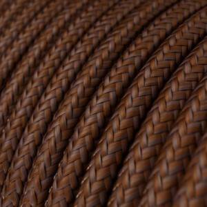 Ronde flexibele electriciteit textielkabel van viscose - RM36 roest