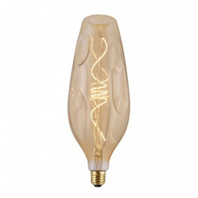 LED goudkleurige lichtbron gedeukt Bottle spiraal filament 5W E27 dimbaar 1800K