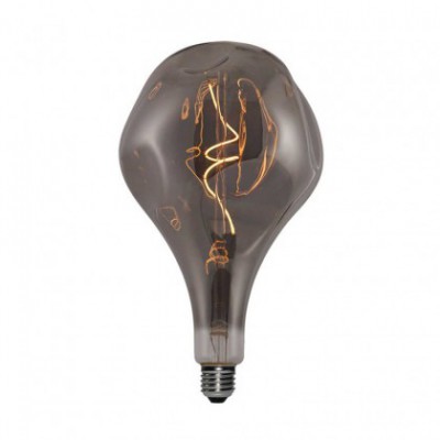 XXL LED-lamp peer A165 Smokey dubbele spiraalvormig filament 5W E27 dimbaar 2000K