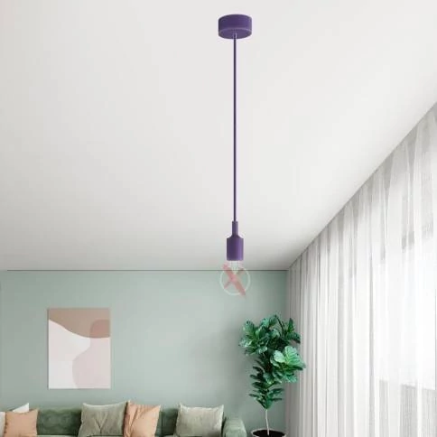 Strak design 1-gaats 120 mm. cilindrische metalen plafondkap
