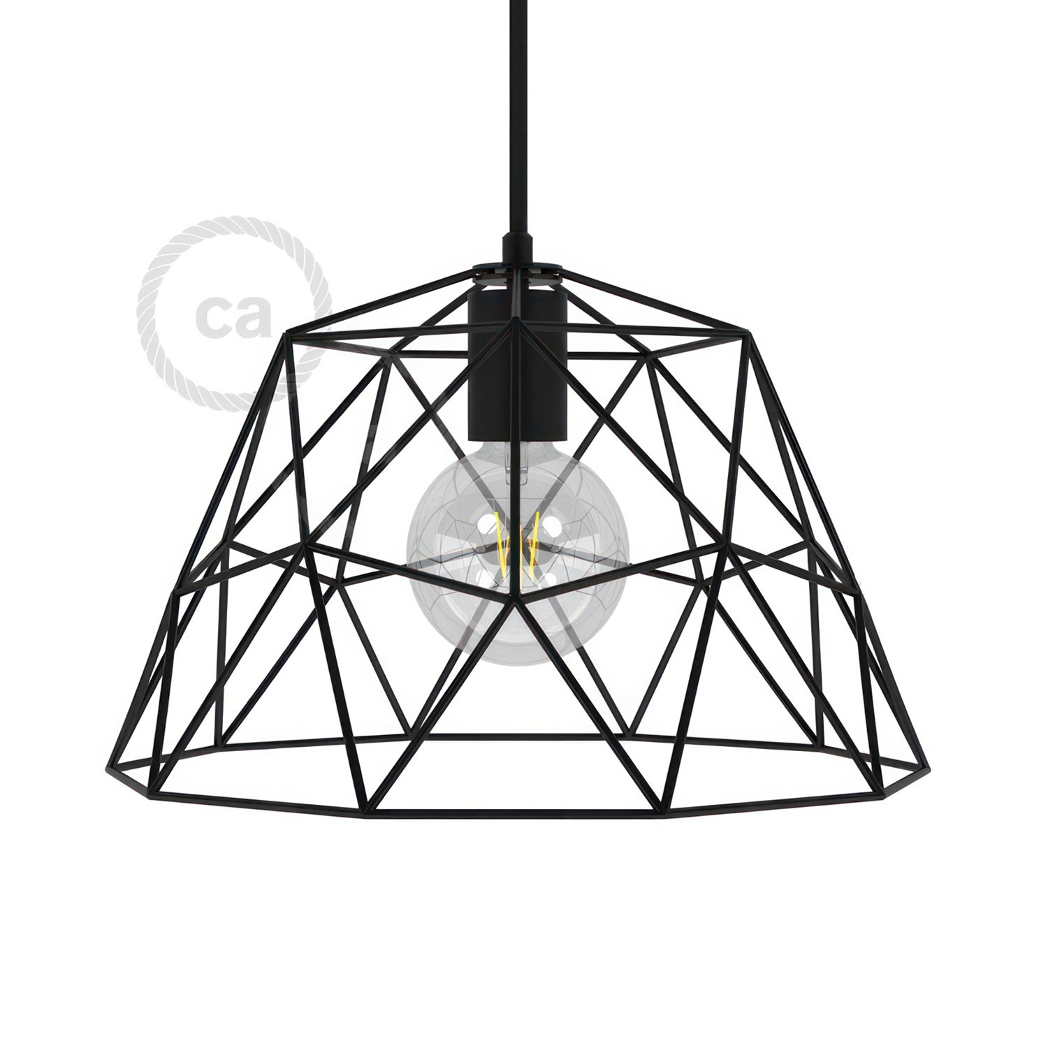 Cage XL Dome metalen lampenkap met E27 fitting
