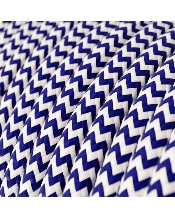 Ronde flexibele electriciteit textielkabel van viscose. RZ12 - blauw