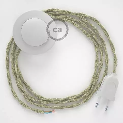 UV-bestendige ronde elektrische kabel - groene SX08 katoenen voering voor gebruik buitenshuis - Compatibel met Eiva Outdoor IP65