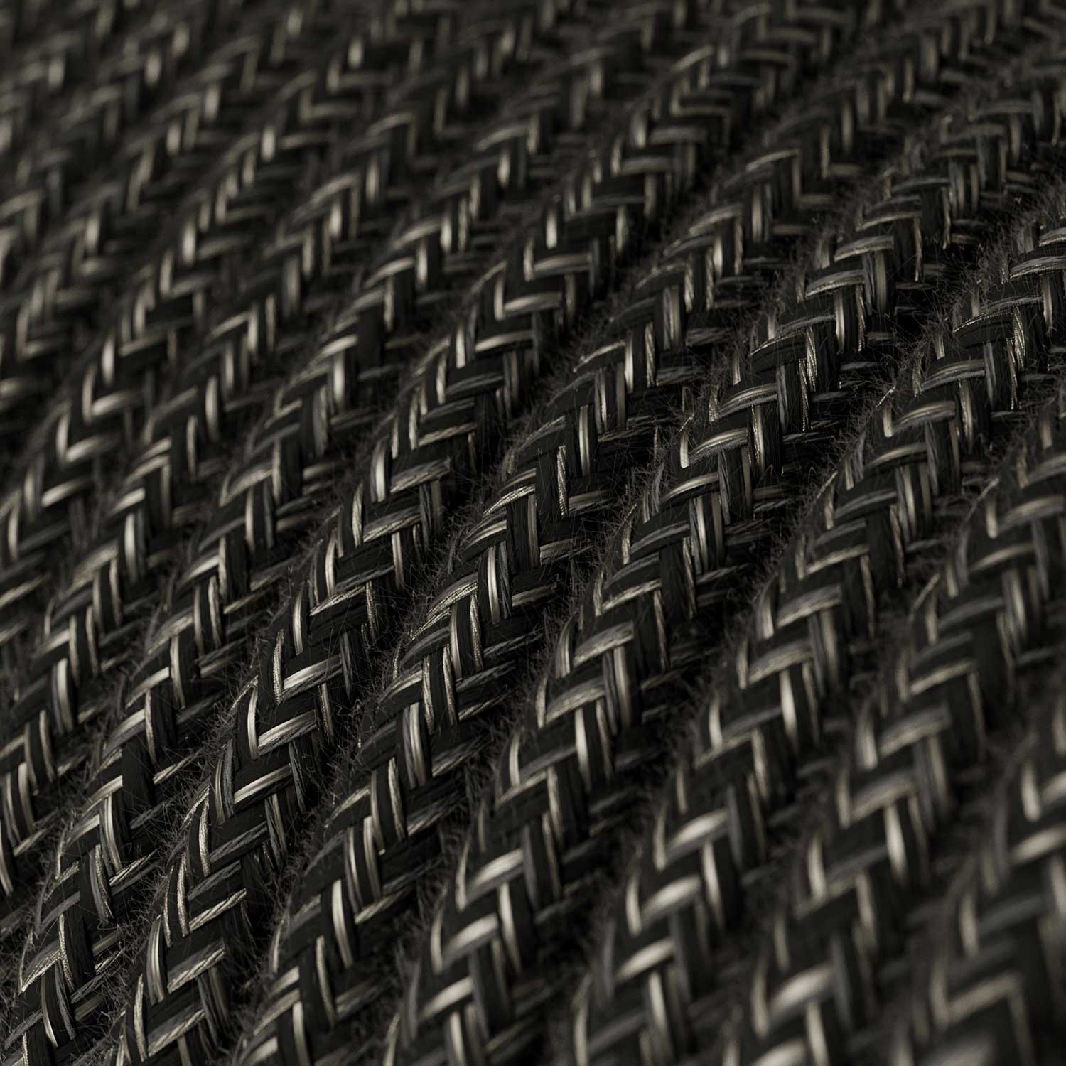 Spostaluce, het metalen lichtpunt compleet met textielkabel en zijgaten