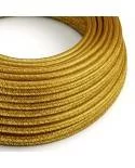 Ronde flexibele glinsterende electriciteit textielkabel van viscose. RL05 - goud