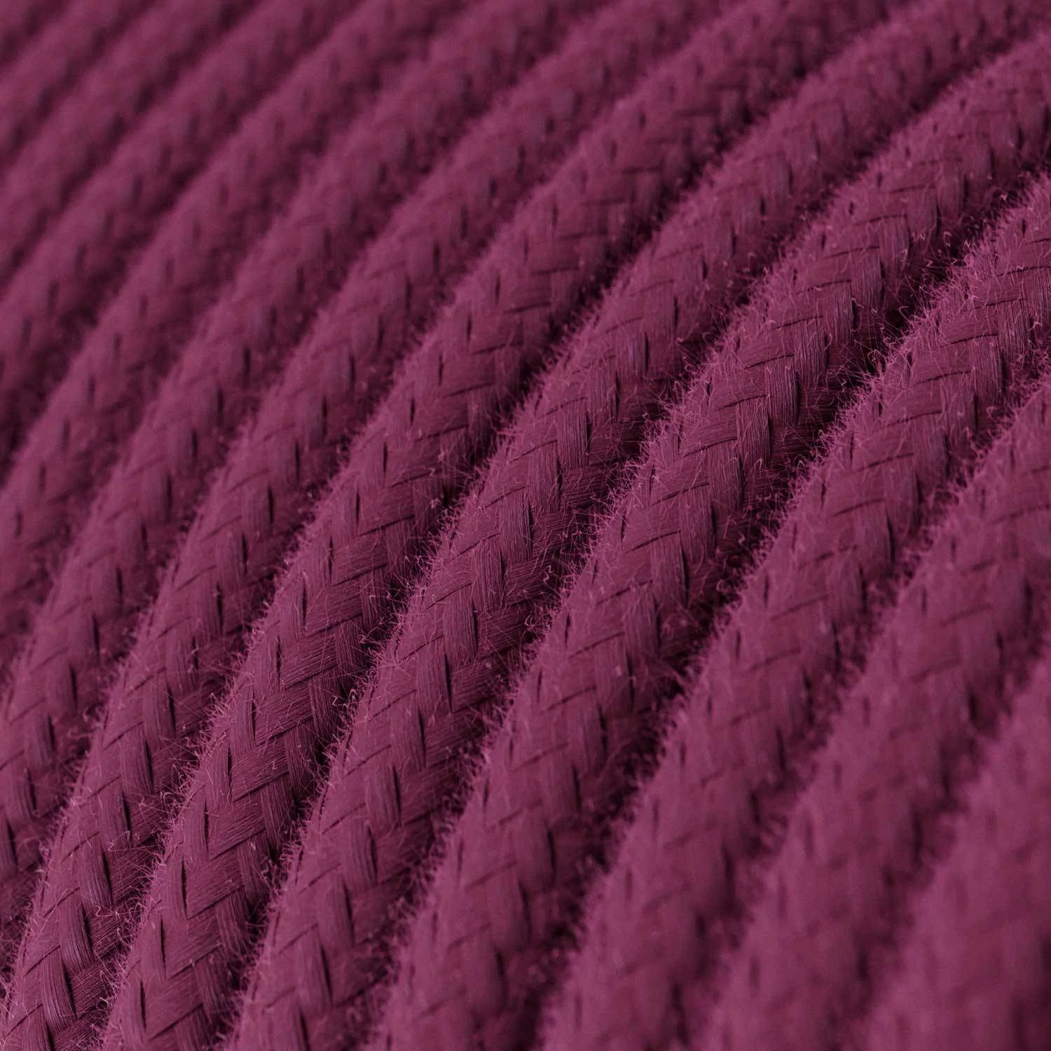 Rond flexibel strijkijzersnoer van katoen. RC32 - burgundy
