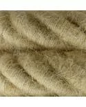 Electrische 3XL touwkabel, 3 x 0,75 mm. Binnenkabels bedekt met textiel en jute.. Diameter 30 mm.
